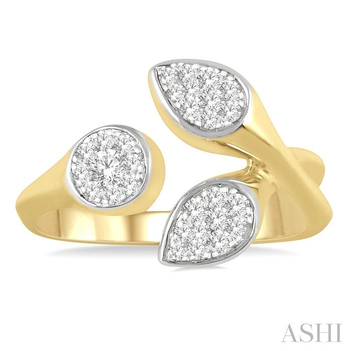 Mixed Shape Lovebright Diamond Fashion Open Ring
