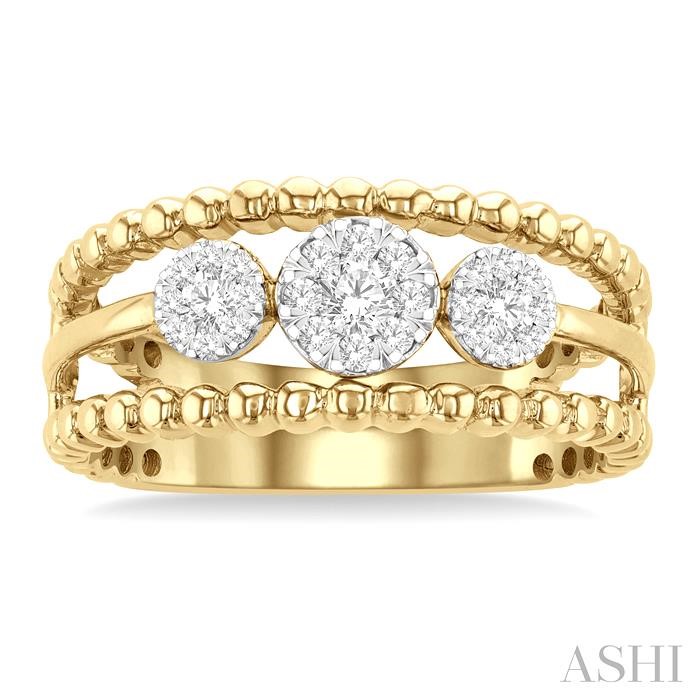 Bead Bijoux Round Shape Past Present & Future Lovebright Diamond Ring