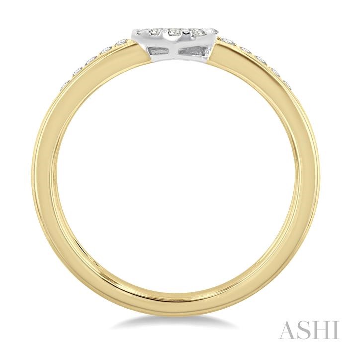 Pear Shape Double Row East-West Lovebright Diamond Fashion Ring