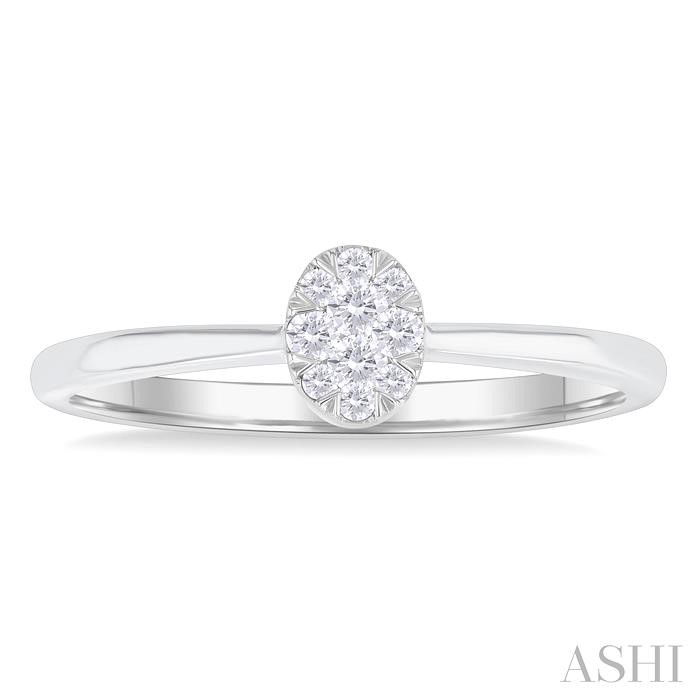 Oval Shape Lovebright Petite Diamond Fashion Ring