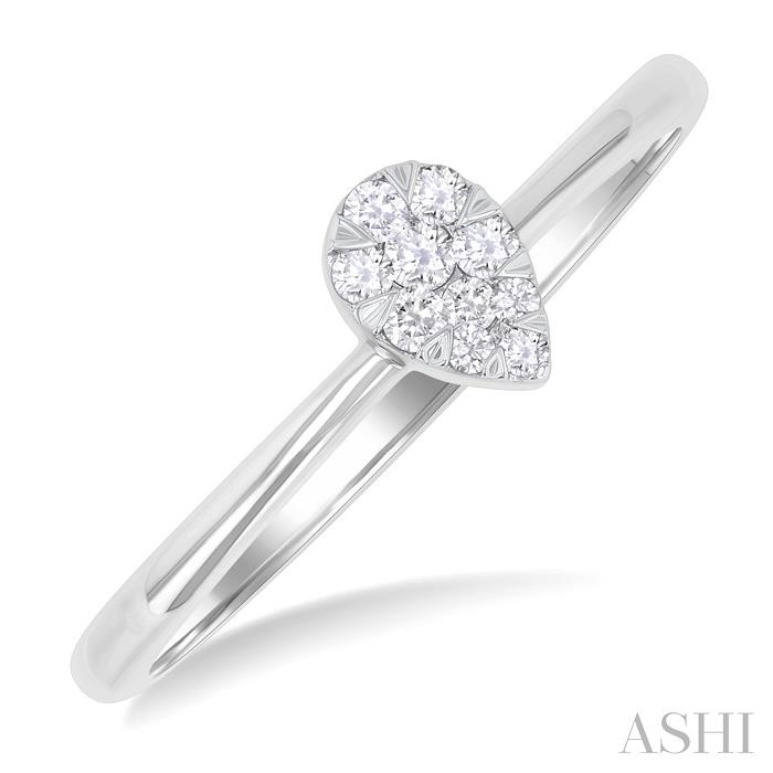 Pear Shape Lovebright Petite Diamond Fashion Ring