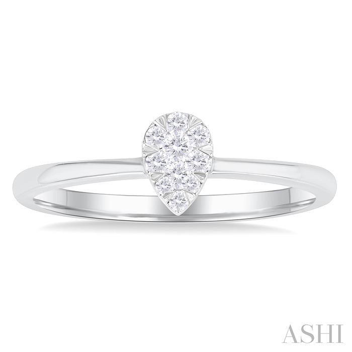 Pear Shape Lovebright Petite Diamond Fashion Ring