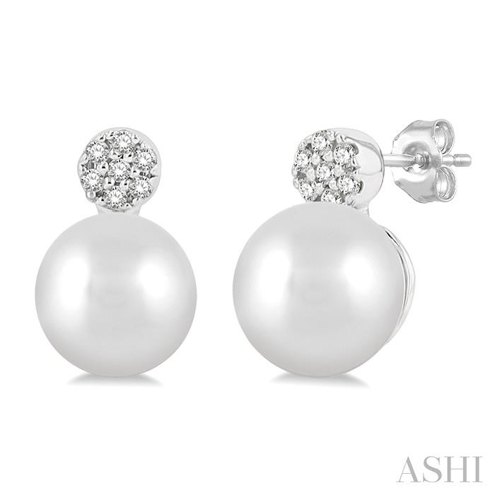 PEARL & PETITE DIAMOND FASHION EARRINGS