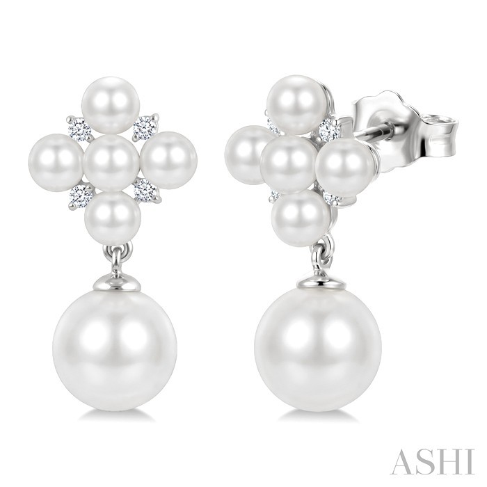 Pearl & Diamond Fashion Earrings