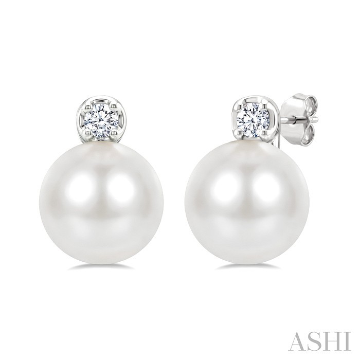 Pearl & Petite Diamond Fashion Earrings