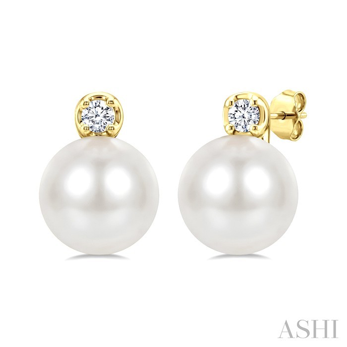Pearl & Petite Diamond Fashion Earrings