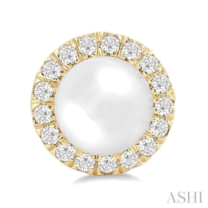 Pearl & Halo Diamond Earrings