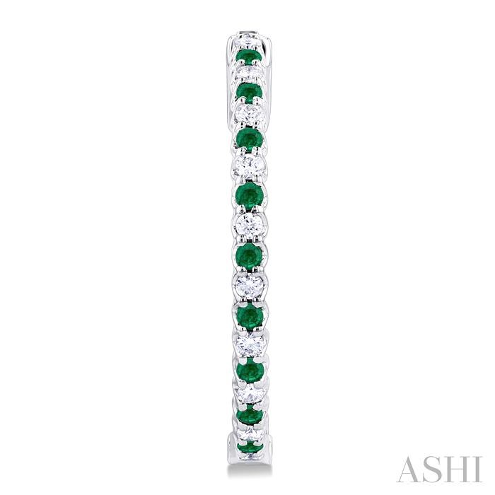 Inside-Out Alternate Gemstone & Diamond Hoop Earrings