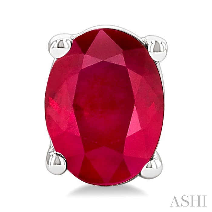 Oval Shape Gemstone Stud Earrings