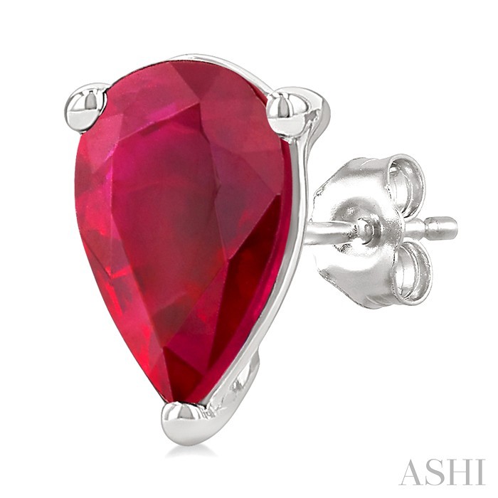 Pear Shape Gemstone Stud Earrings