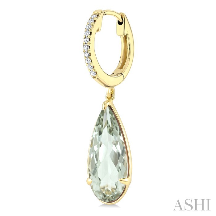 Evoque Gemstone Pear Shape & Diamond Earrings