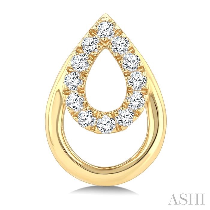 Golden Glow Pear Shape Petite Diamond Fashion Earrings