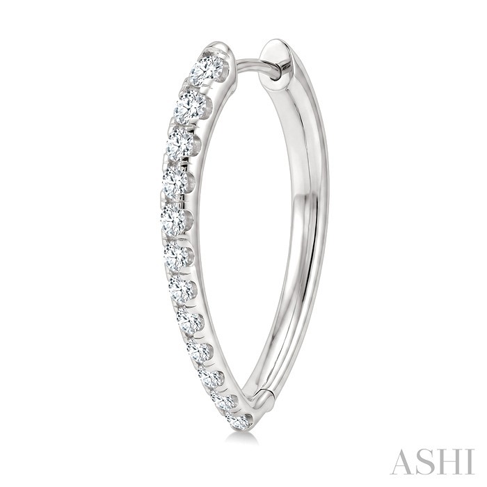 Chevron Diamond Fashion Hoop Earrings