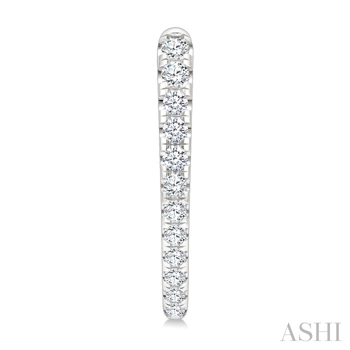 Chevron Diamond Fashion Hoop Earrings