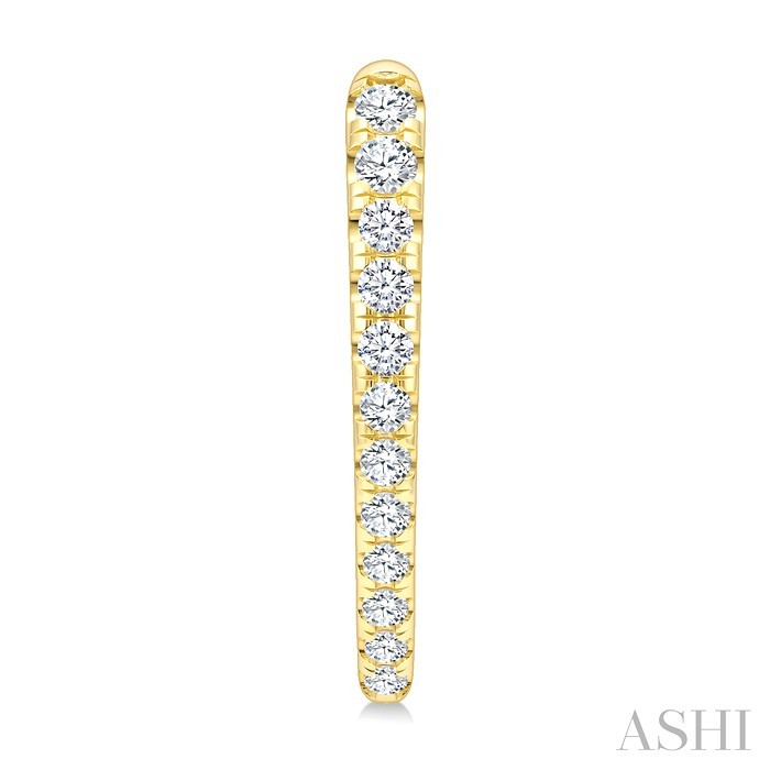 Chevron Diamond Fashion Hoop Earrings