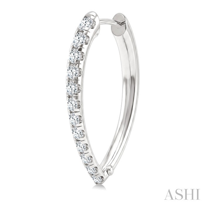 Chevron Diamond Fashion Hoop Earrings
