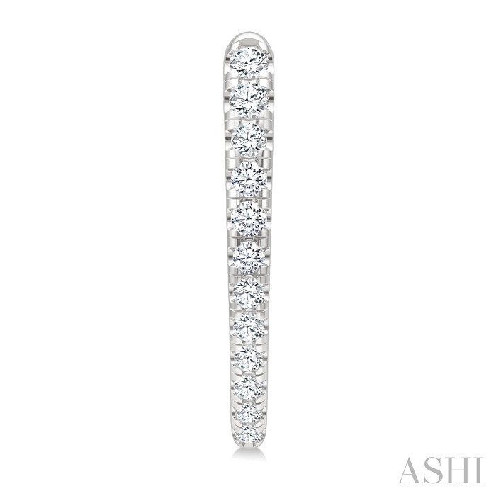 Chevron Diamond Fashion Hoop Earrings