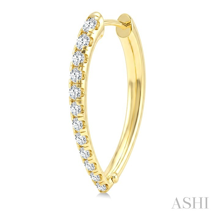 Chevron Diamond Fashion Hoop Earrings