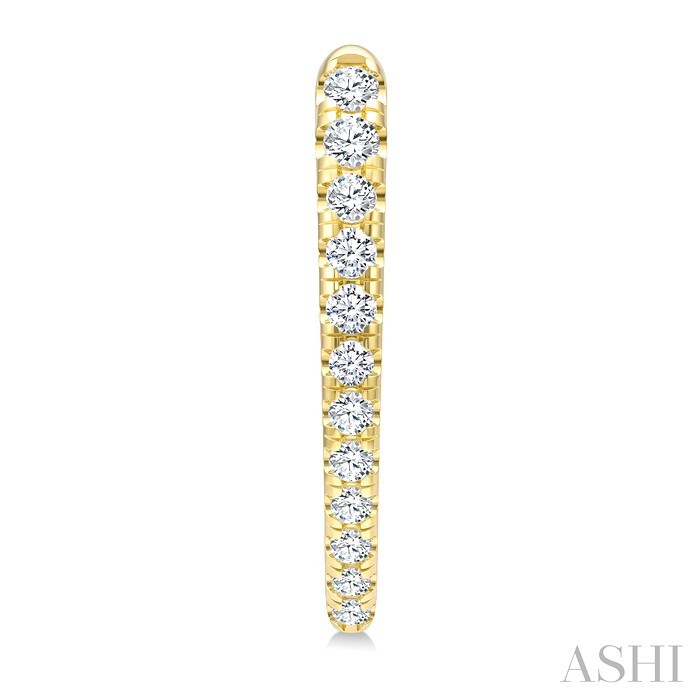 Chevron Diamond Fashion Hoop Earrings