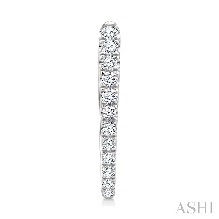Chevron Diamond Fashion Hoop Earrings