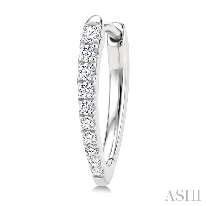 Chevron Diamond Fashion Hoop Earrings