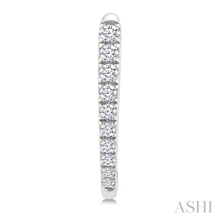 Chevron Diamond Fashion Hoop Earrings