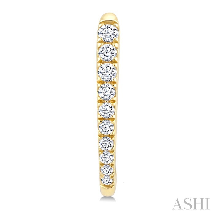 Chevron Diamond Fashion Hoop Earrings