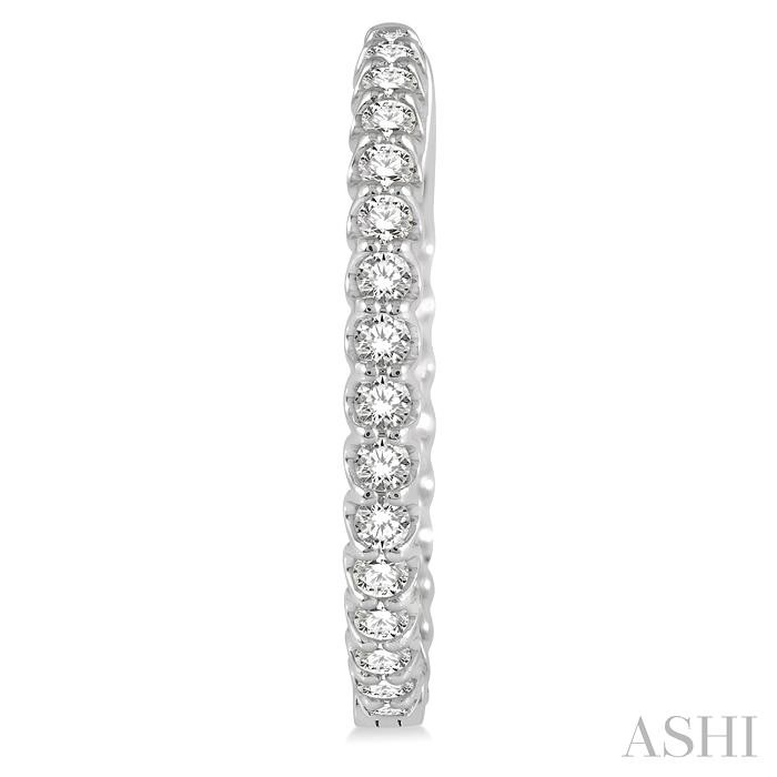 Inside-Out Diamond Round Hoop Earrings