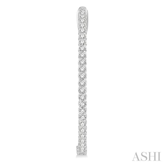 Inside-Out Diamond Oval Hoop Earrings