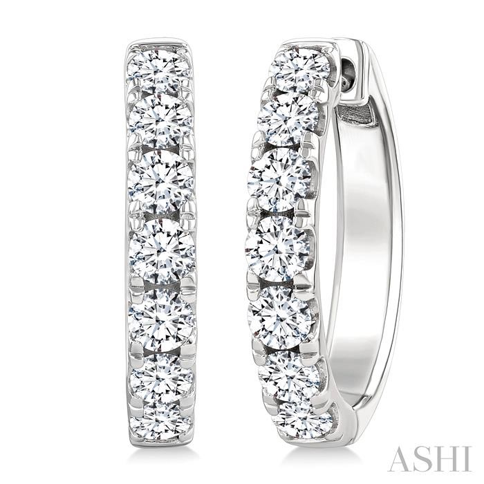 Diamond Fashion Hoop Earrings
