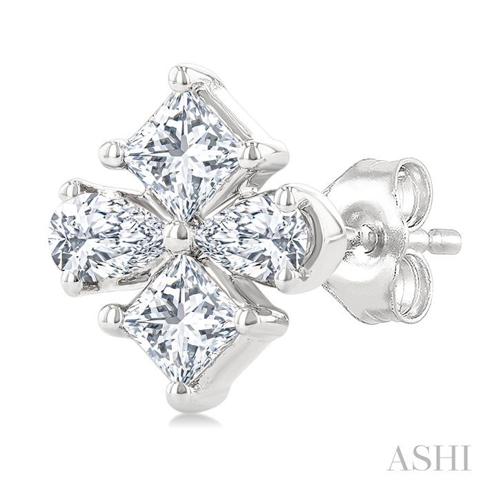 Mixed Shape Diamond Fashion Earrings