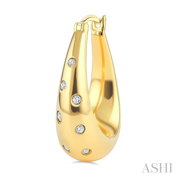 Aeris Gold Mosaic Diamond Fashion Hoop Earrings