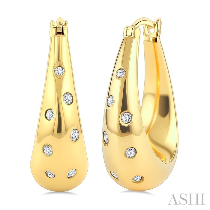 Aeris Gold Mosaic Diamond Fashion Hoop Earrings