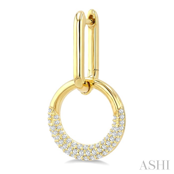 Aeris Gold Interlock Diamond Fashion Earrings