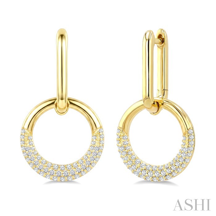 Aeris Gold Interlock Diamond Fashion Earrings