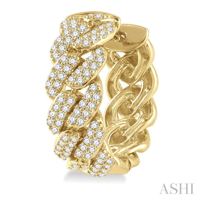 Cuban Diamond Fashion Hoop Earrings