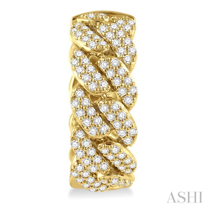 Cuban Diamond Fashion Hoop Earrings