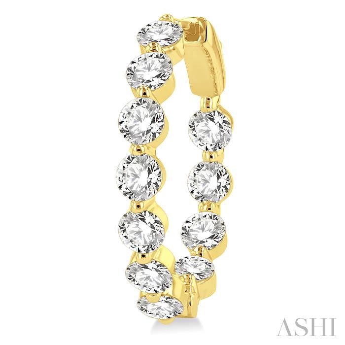 Inside-Out Diamond Round Hoop Earrings
