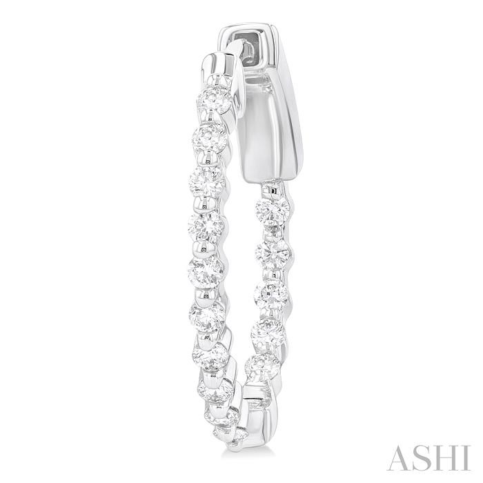 Inside-Out Diamond Round Hoop Earrings