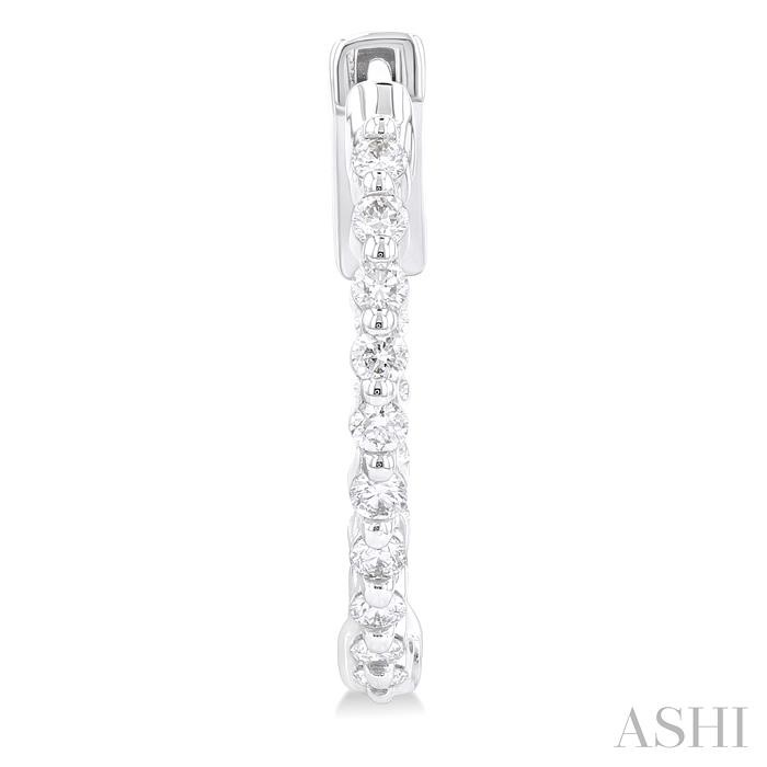 Inside-Out Diamond Round Hoop Earrings