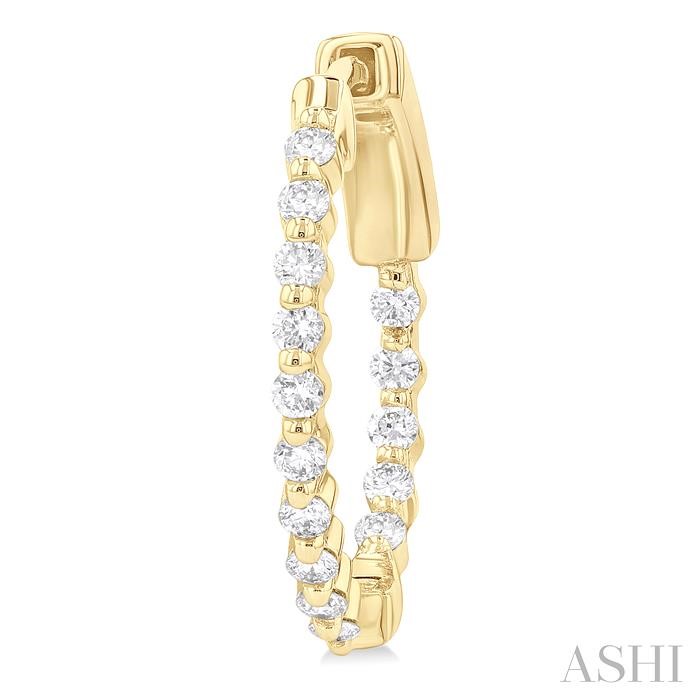 Inside-Out Diamond Round Hoop Earrings