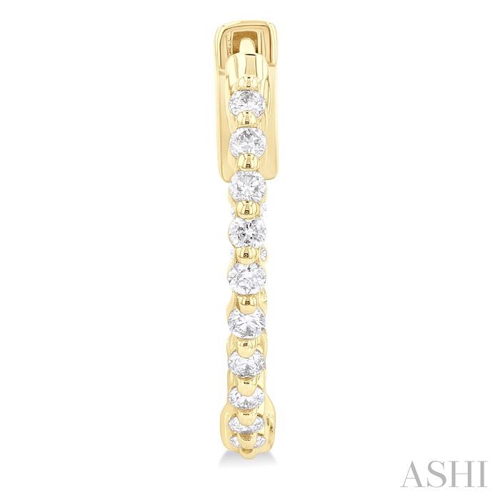 Inside-Out Diamond Round Hoop Earrings