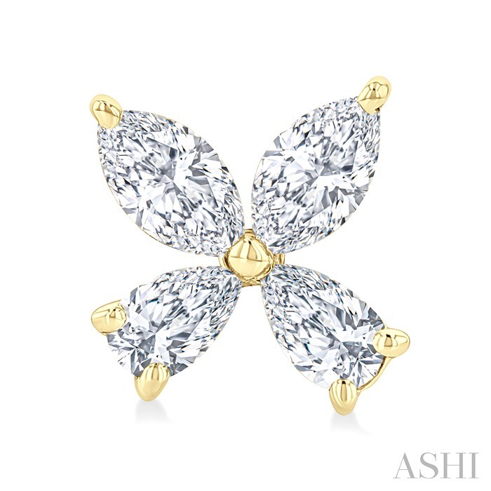Floral Diamond Stud Earrings