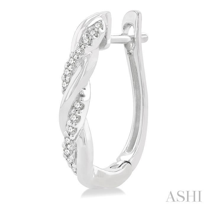 Swirl Diamond Fashion Hoop Earrings
