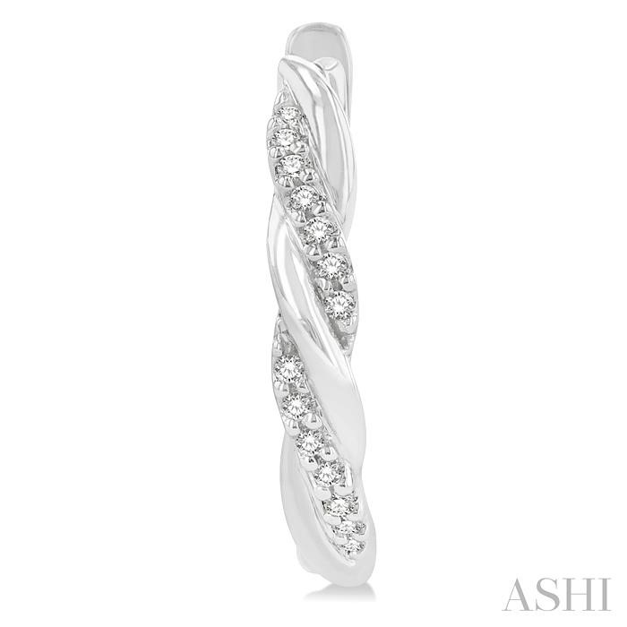 Swirl Diamond Fashion Hoop Earrings