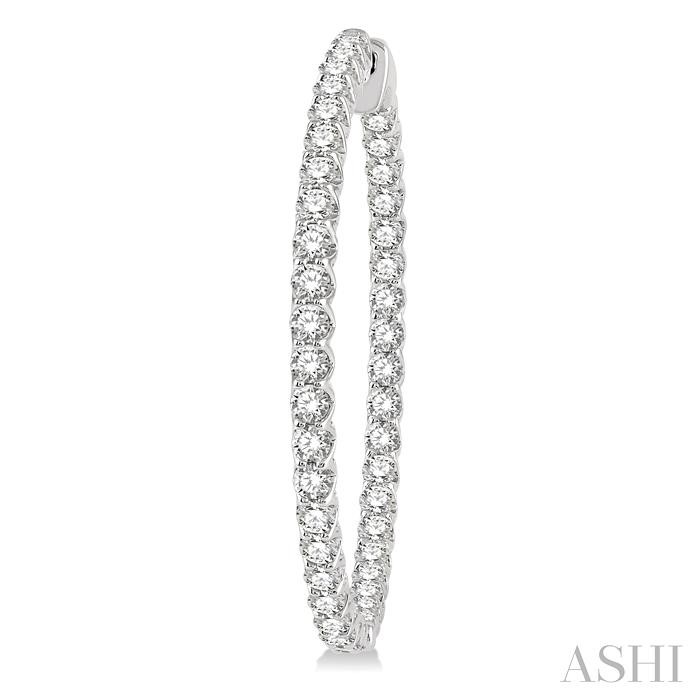 Inside-Out Diamond Round Hoop Earrings