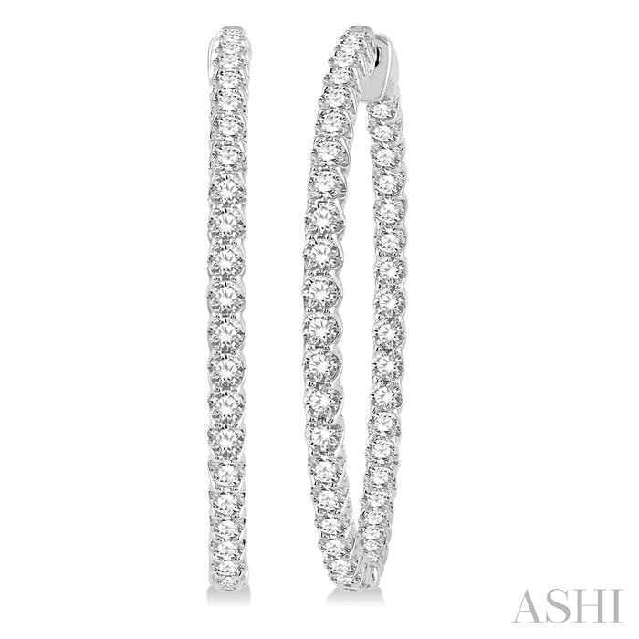 Inside-Out Diamond Round Hoop Earrings