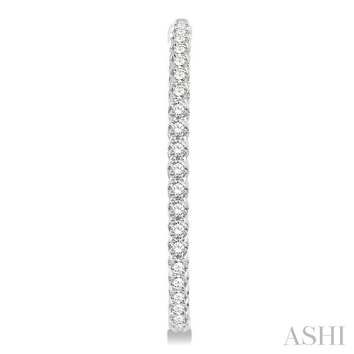Inside-Out Diamond Round Hoop Earrings