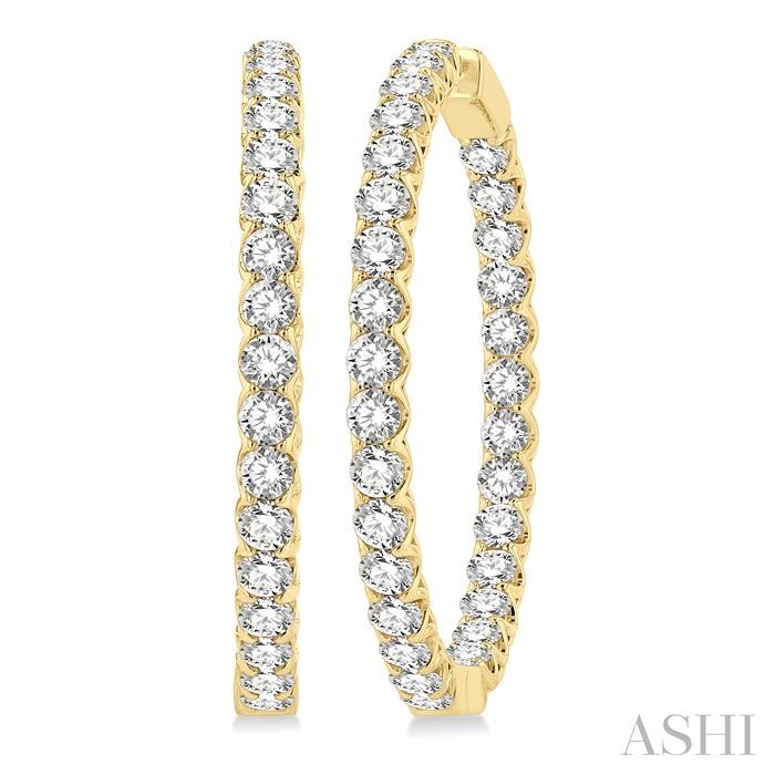 Inside-Out Diamond Round Hoop Earrings
