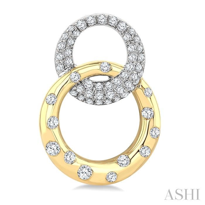 Circle Interlock Diamond Fashion Earrings
